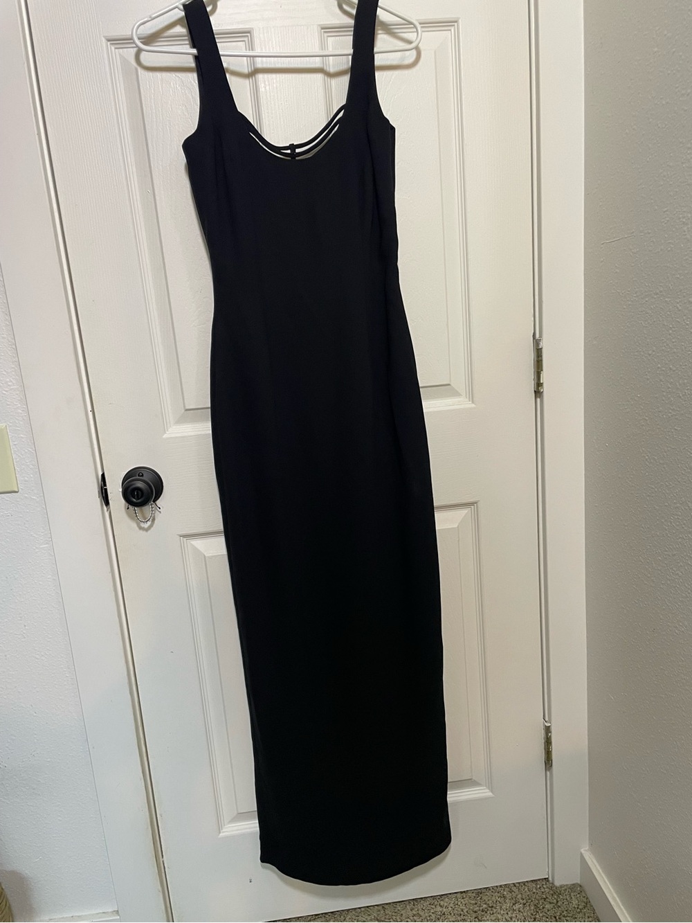 Sleek Black Maxi Dress with Slim Straps
